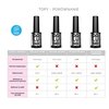 Топ PALU Top Coat No Wipe Flash Blue прозрачный с синим шиммером 11 мл - Фото №3