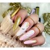 Лак для ногтей Claresa GLITTER 3 золотой гибридный с блеском 5 г - Фото №3