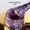 Гель-лак MAKEAR Diamond S55 прозрачный с фиолетовыми блесткам 8 мл - Фото №2