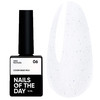 База для ногтей NAILSOFTHEDAY Cover NEW Formula Milk 06 молочный с голубыми блестками 10 мл - Фото №1