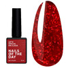 Гель-лак NAILSOFTHEDAY Let's special Mrs. Claus красный с блестками 10 мл - Фото №1