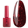 Гель-лак DARK New collection 112 бордовый с красными блестками 6 мл - Фото №1