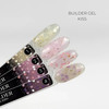 Гель для наращивания Crystal Builder Gel KISS 1 молочный с белый сердечками 15 мл - Фото №2