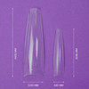 Гелевые типсы TUFI profi Half Cover Soft Gel Tips Балерина Прозрачные 240 шт (0326344) - Фото №3
