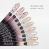 Гель для наращивания Crystal Builder Gel Spring Nude 7 прозрачно-белый с сухоцветами 30 мл - Фото №2