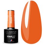 Лак для ногтей Claresa Hybrid NEON 7 оранжевый, 5г