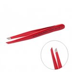 Пинцет для бровей Staleks Pro Expert 11 Type 3 (широкие скошенные кромки) (красный)