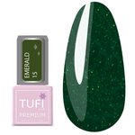 Gel polish TUFI profi PREMIUM Emerald 15 Shimmer Malachite with glitter 8 ml (0102534)