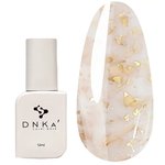 Base DNKa Cover №011 milky with pieces of gold leaf, 12 ml