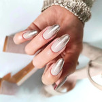 Winter manicure 2023-2024 (golden snow)