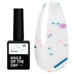 База NAILSOFTHEDAY Potal №27 молочный с разноцветной поталью 10 мл