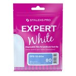 Набор сменных насадок белого цвета к терке для педикюра Staleks PRO EXPERT 10 зернистостью 80 (30 шт.)