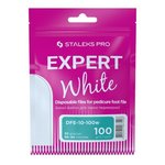Набор сменных насадок белого цвета к терке для педикюра Staleks PRO EXPERT 10 зернистостью 100 (30 шт.)