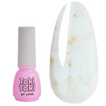 Гель-лак Toki-Toki Magic Touch № 006 светло-бирюзовый с золотой поталью 5 мл