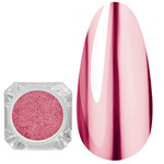 Втирка для ногтей с кистью MANY BEAUTY эффект хрома | зеркало розовый