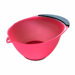 Pink paint mixing cup with scale and spout 360 ml