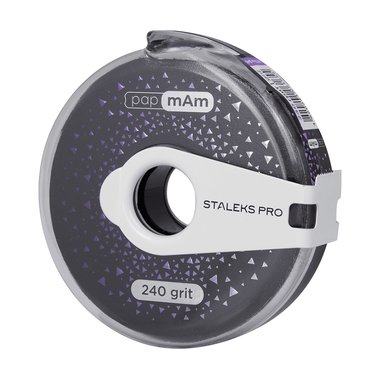 Сменный файл-лента чехол на пластиковой катушки (пончик) EXCLUSIVE STALEKS PRO 240 грит (6 м) - Фото №2