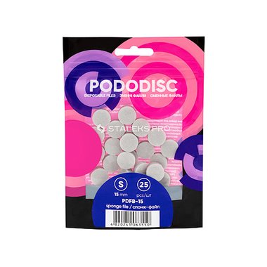 Спонж-файл для педикюрного диска PODODISC STALEKS PRO S (25 шт) - Фото №1