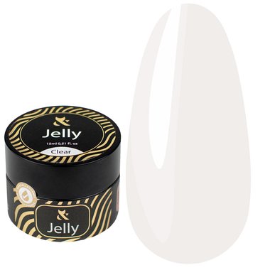 Гель для наращивания F.O.X Jelly Clear прозрачный 15 мл - Фото №1