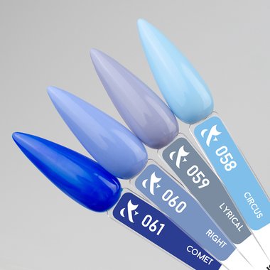 Гель-лак F.O.X SHOT Spectrum Gel Vinyl 059 пастельный серо-синий 5 г - Фото №3