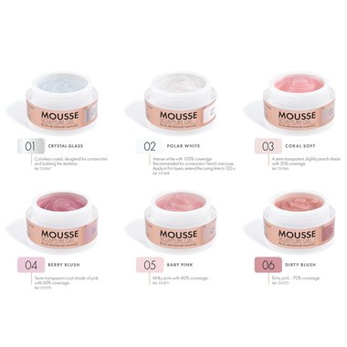 Гель для наращивания Victoria Vynn MOUSSE SCULPTURE GEL 01 Crystal Glass 50ml - Фото №3