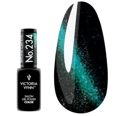 Гель лак Victoria Vynn COLOR 234 Cat Eye Kyanite зелено-голубой 8ml - Фото №1