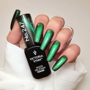 Гель лак Victoria Vynn COLOR 247 Cat Eye Jadeit изумрудный 8ml - Фото №2