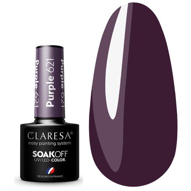 Лак Claresa Hybrid PURPLE 621 баклажан, 5г