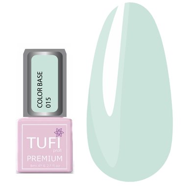 Цветная база TUFI profi PREMIUM Color Base 015 полупрозрачная ментол 8 мл (0103864) - Фото №1