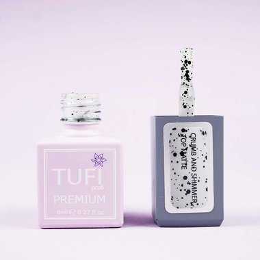 Топ TUFI profi PREMIUM Crumb and Shimmer Matte матовый с шиммером и мелкой крошкой 8мл (0125761) - Фото №3