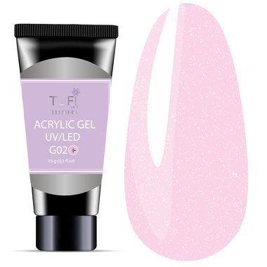 Акрил-гель TUFI profi PREMIUM G02 shine rose 15 г (0098913) - Фото №1