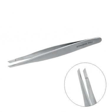Пинцет для бровей Staleks Pro Expert 20 Type 4 (узкие скошенные кромки)