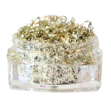Стружка для декора ногтей Komilfo Foil Stripes №09 Champagne Silver (0,2 г) - Фото №4