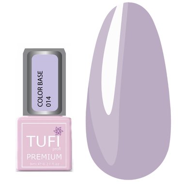Цветная база TUFI profi PREMIUM Color Base 014 полупрозрачная лиловый 8 мл (0103863) - Фото №1