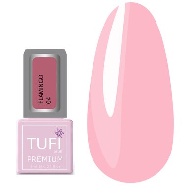 Гель-лак TUFI profi PREMIUM Flamingo 04 розовые сумерки 8мл (0121295) - Фото №1