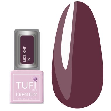 Гель-лак TUFI profi PREMIUM Midnight 16 ягодное варенье 8мл (0102634) - Фото №1