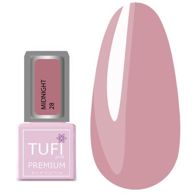 Гель-лак TUFI profi PREMIUM Midnight 28 серебристо-розовый 8мл (0121266) - Фото №1