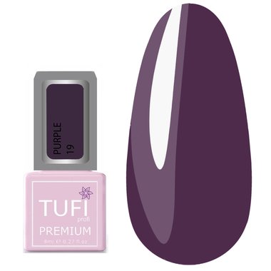 Гель-лак TUFI profi PREMIUM Purple 19 фиолетовый 8мл (0121210) - Фото №1