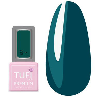Гель-лак TUFI profi PREMIUM Sea 17 темно-циановый 8мл (0121241) - Фото №1