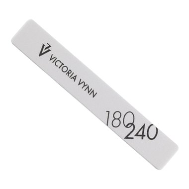 Пилочка для ногтей Victoria Vynn 180/240, прямоугольная белая
