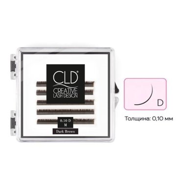 Шелковые ресницы CLD Silk Lashes Dark Brown MINI Mix D - Фото №1