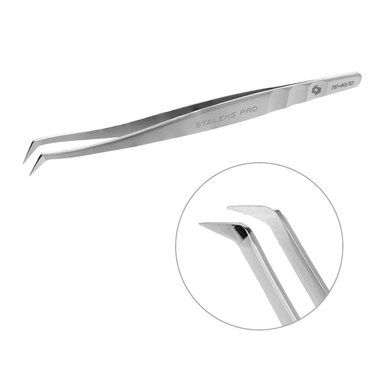 Пинцет профессиональный для ресниц Staleks Pro EXPERT 40 TYP 12 (сапожечек 65')