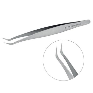 Пинцет профессиональный для ресниц Staleks Pro Expert 40 Type 13 (изогнут под углом 40')