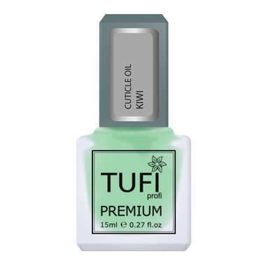 Масло для кутикулы TUFI profi PREMIUM с кисточкой киви 15 мл - Фото №1