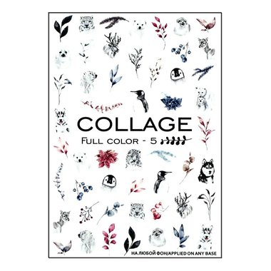 Слайдер дизайн Crystaloff Collage full color 5 животные