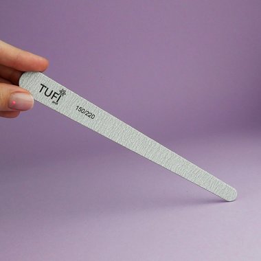Пилка для ногтей TUFI profi  PREMIUM на полиуретановой основе 150/220, 17.8 cм 50 шт (0102947) - Фото №2