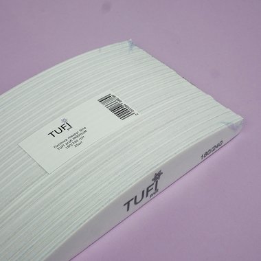 Пилочка TUFI profi PREMIUM белая 180/240 грит 17,8 см 25 шт (0231931) - Фото №3