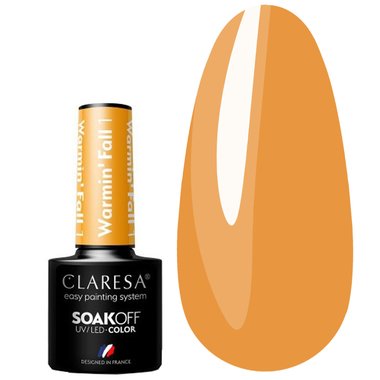 Claresa WARMIN FALL 1 гибридный лак для ногтей горчичный 5 г - Фото №1