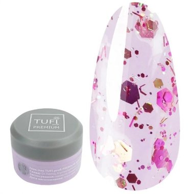Гель-лак TUFI profi PREMIUM Sparkle 01 розовый диамант 5 мл (0243528) - Фото №1