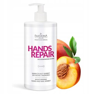 Увлажняющий сорбет для рук Farmona Hands Repair персиковый 500 мл - Фото №2